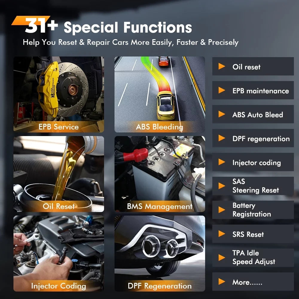 Foxwell  Advanced Bluetooth Car Scanner Bi-directional Control Active Test Automotive Scanner 30 Maintenance Services  Scanner Auto Analyzer Code Reader Automotive Diagnostic Scan Tool