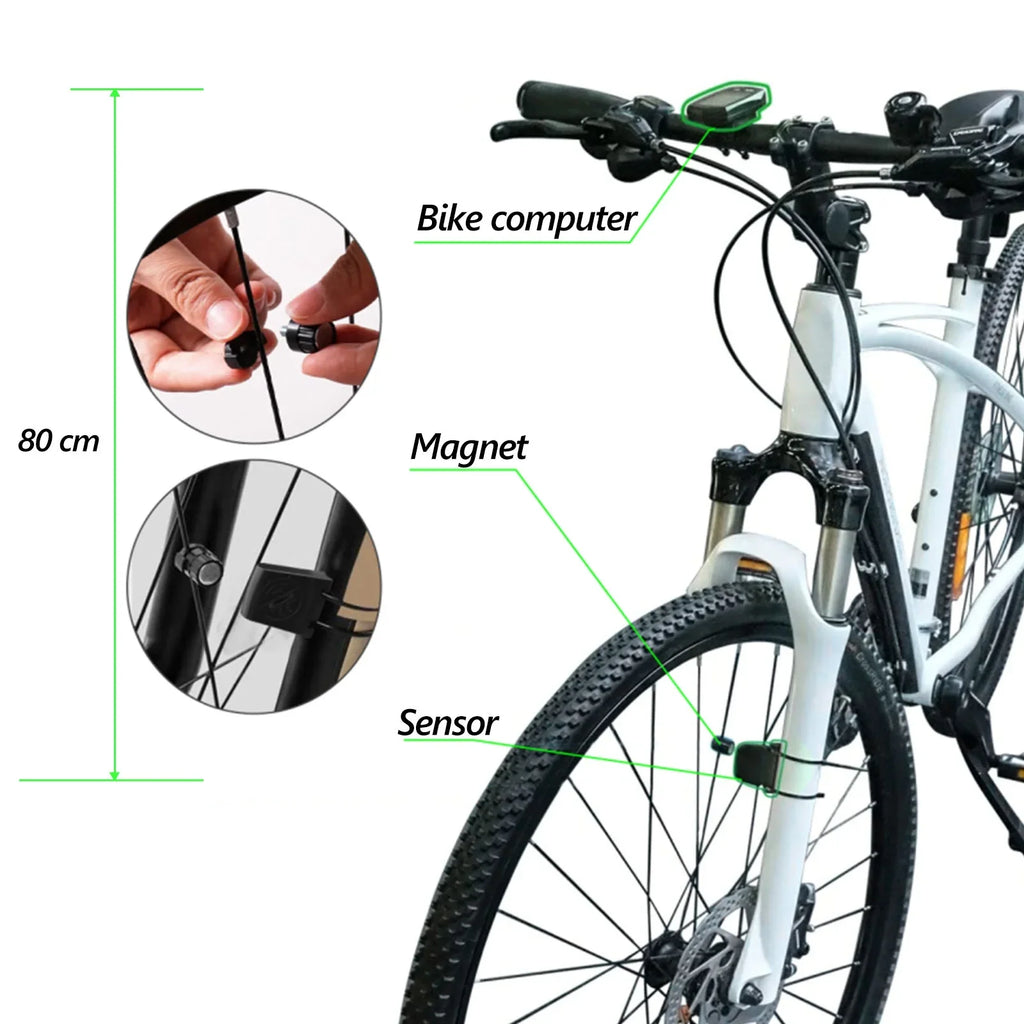 Wireless Bike Computer, Multi-Functional Bike Speedometer,  Waterproof Large Screen Cycle Computer Automatic Wake-up  Backlight Display