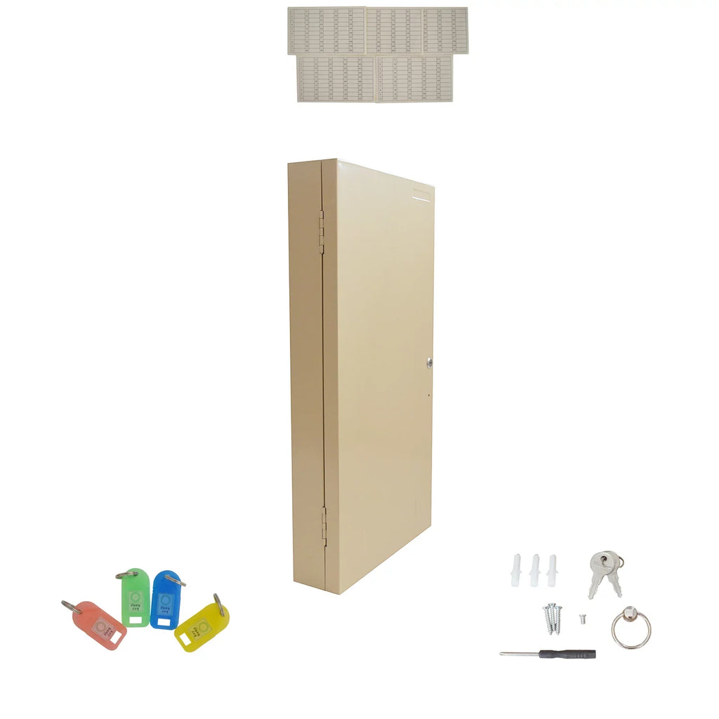 200 Hooks Wall Mount Lock Box Cabinet Storage Key Cabinet Key Organizer with Key Cards