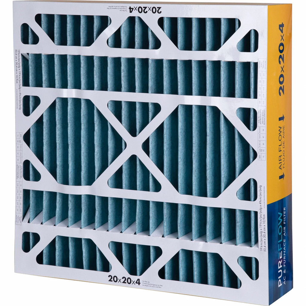 PureFlow , Home Furnace Air Filter 20x20x4, with 4 Layers of Advanced Filtration Technology, -13 Pack-of-2