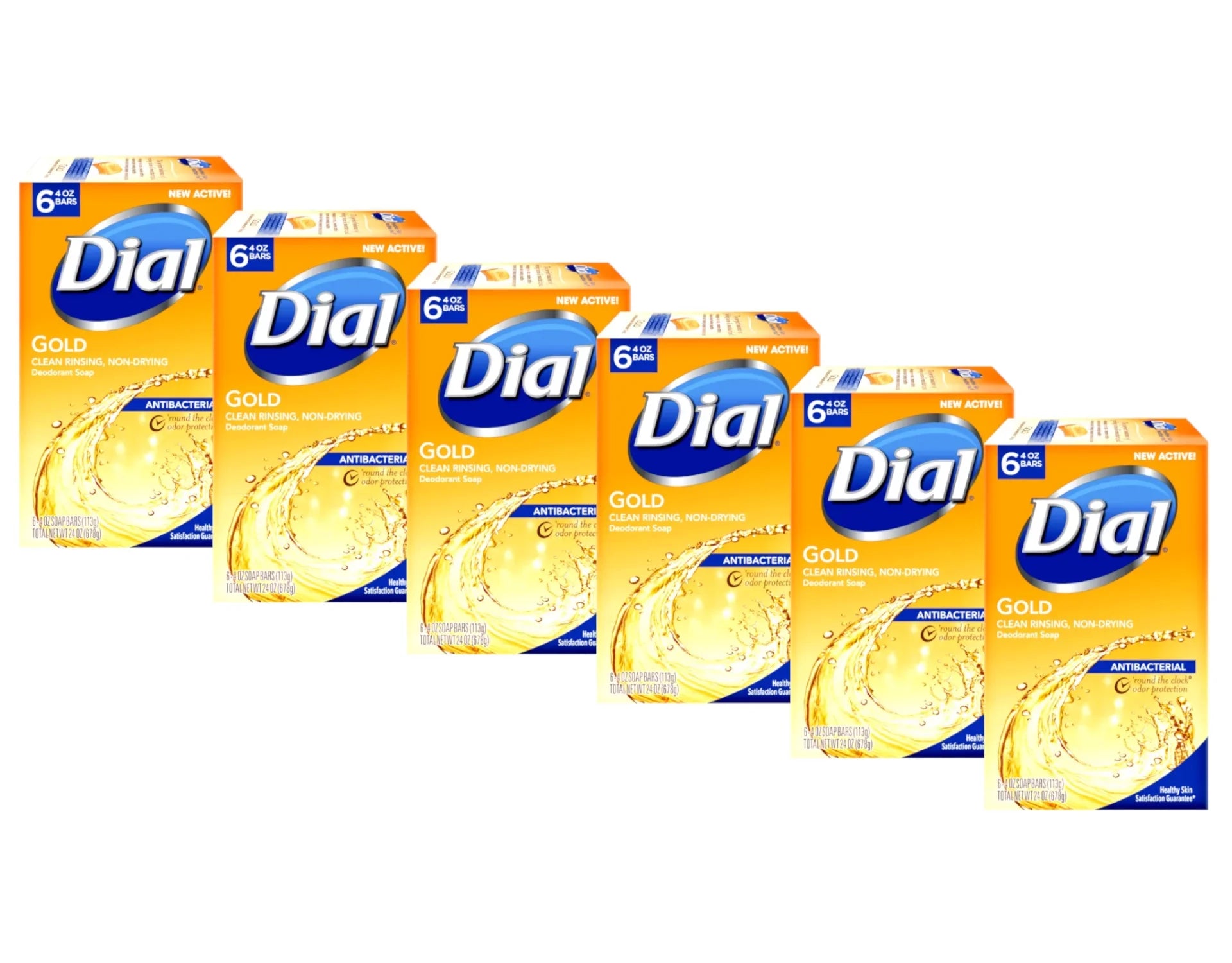 Dial Gold Antibacterial Soap 4 Ounce Bars, 6 Count - Pack of 6
