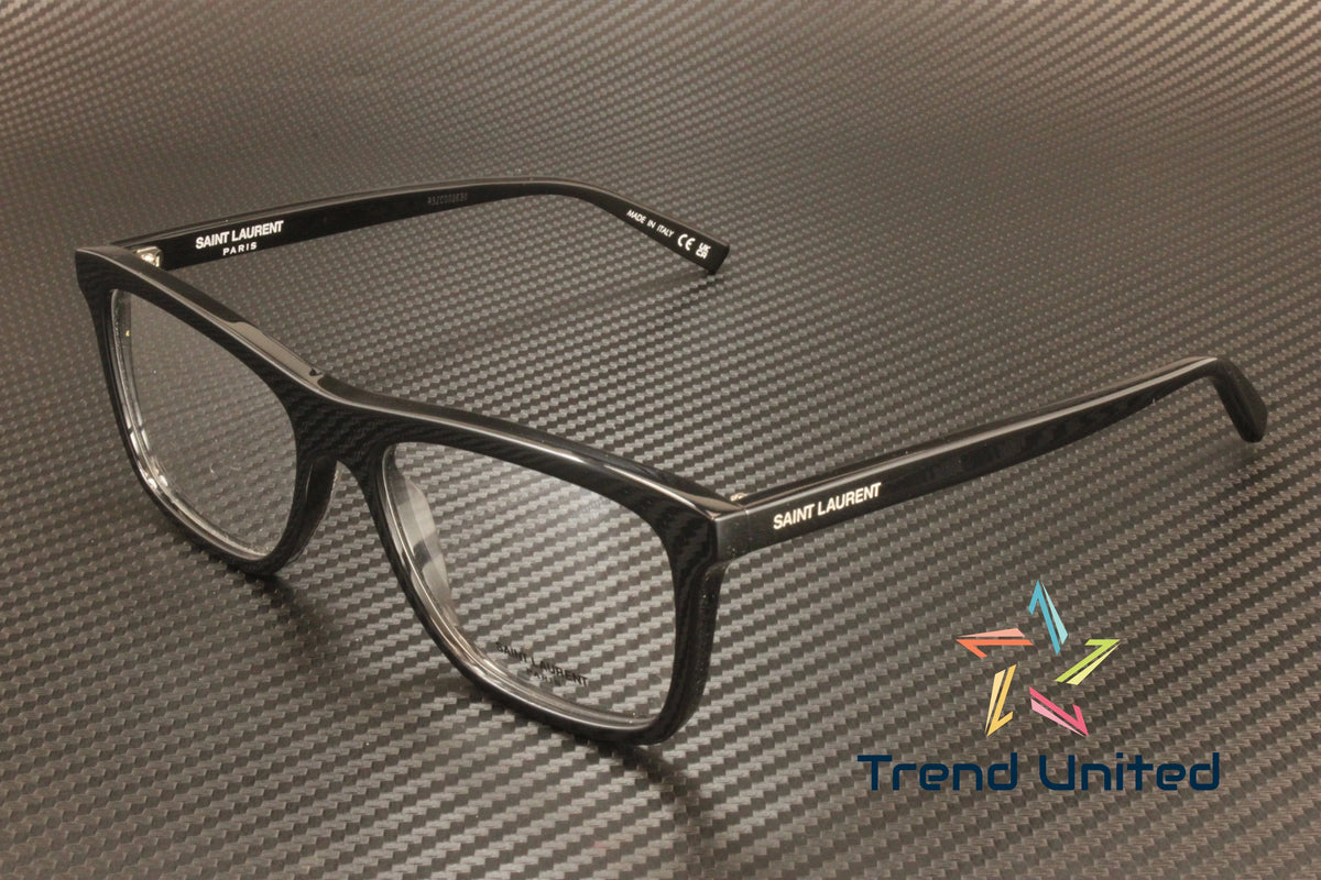 481 001 Rectangular Squared Black 55 mm Men's Eyeglasses