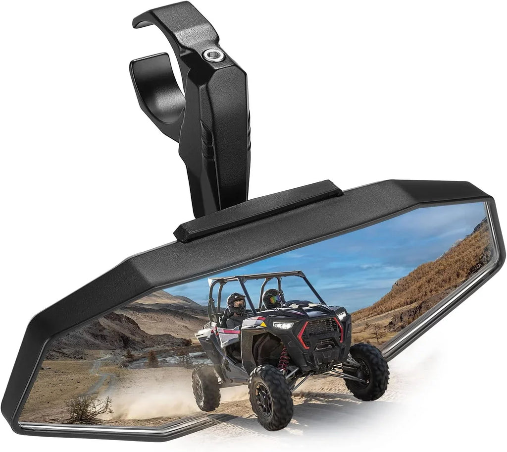 Kemimoto  Center Rear View Mirrors for 1.6"-2" Compatible with Polaris  Can Am  Maverick Yamaha Rhino Kawasaki  1000 Honda Pioneer