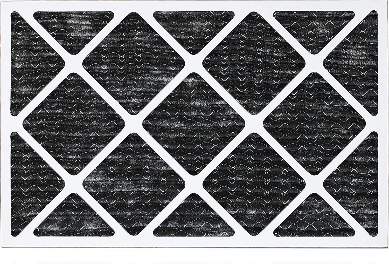Filterbuy 14x25x1  8 Odor Eliminator Pleated   Furnace Air Filters with Activated Carbon (5-Pack)
