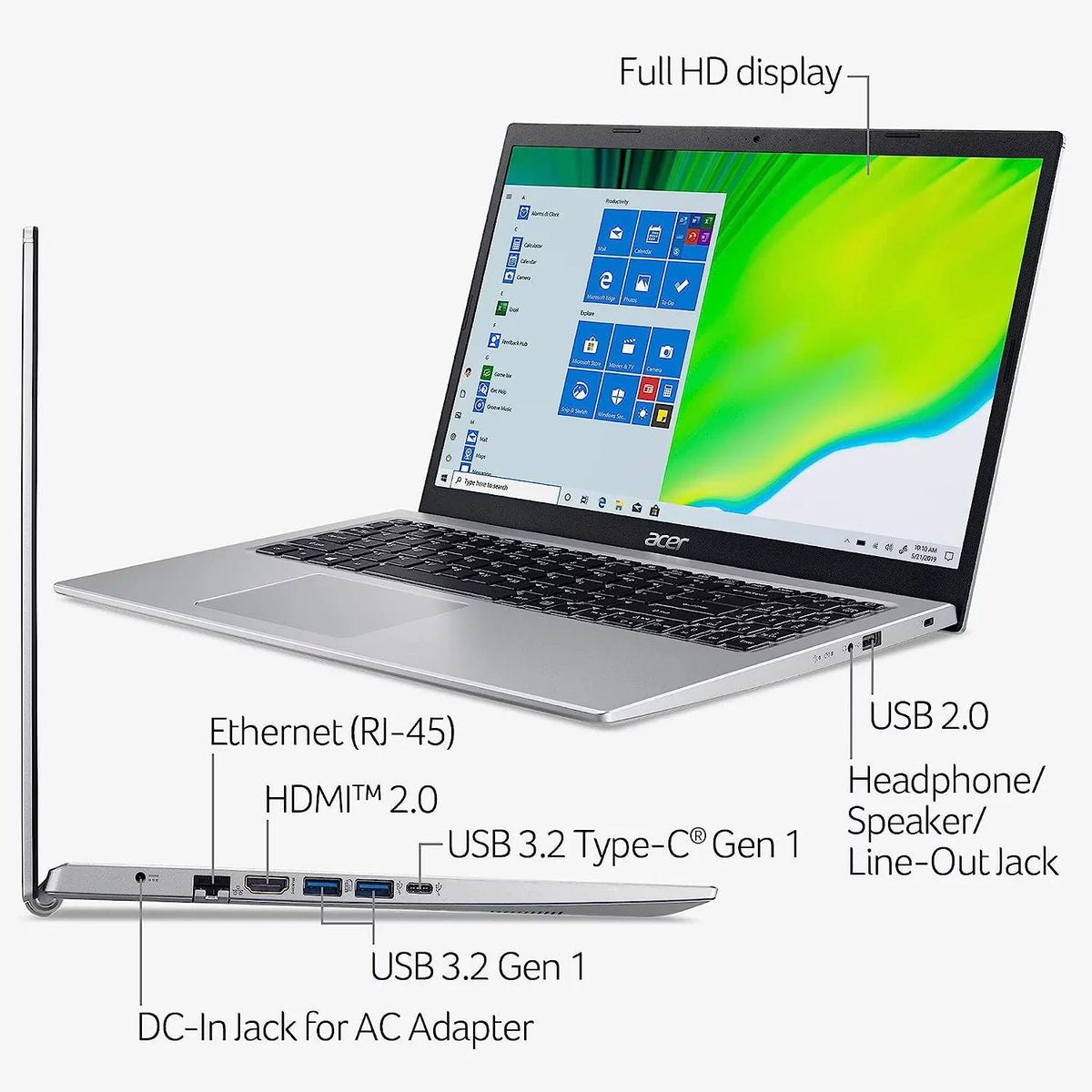 Acer Aspire 5 -56-36UT Slim Laptop (Bundle) With Accessories