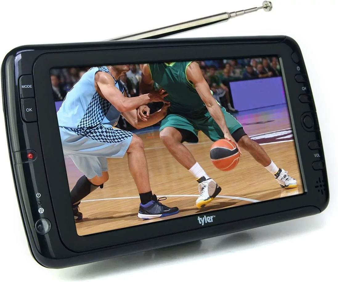 Tyler 7" Portable   Monitor Rechargeable Battery Powered Wireless Capability -, ,  Input, /, Remote Control Built In Stand Small For Car Kids Travel (Refurbished)