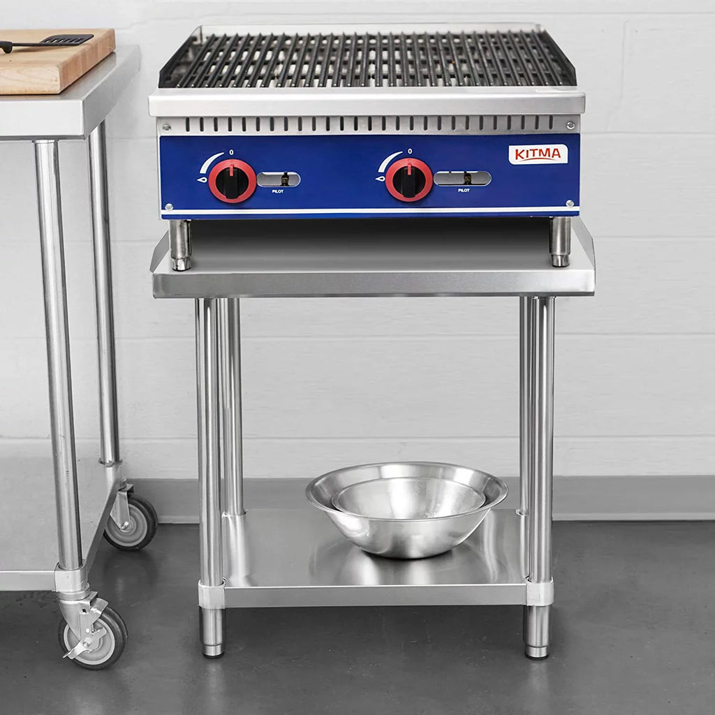 Stainless Steel Work Table - Kitchen &  Table with Undershelf Workstation for Kitchen Home Restaurant Hotel-Heavy Duty Equipment Grill Stand - 24x28 Inches