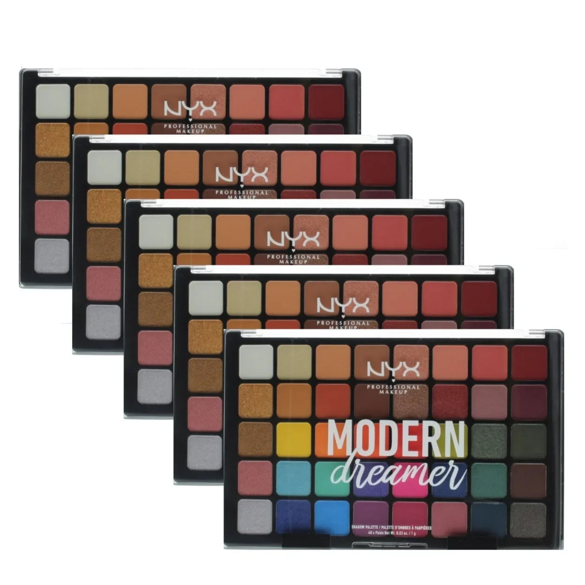 Professional Makeup Modern Dreamer Shadow Palette (40 Shades x 0.03oz) 1.2oz/40g (5 Pack)