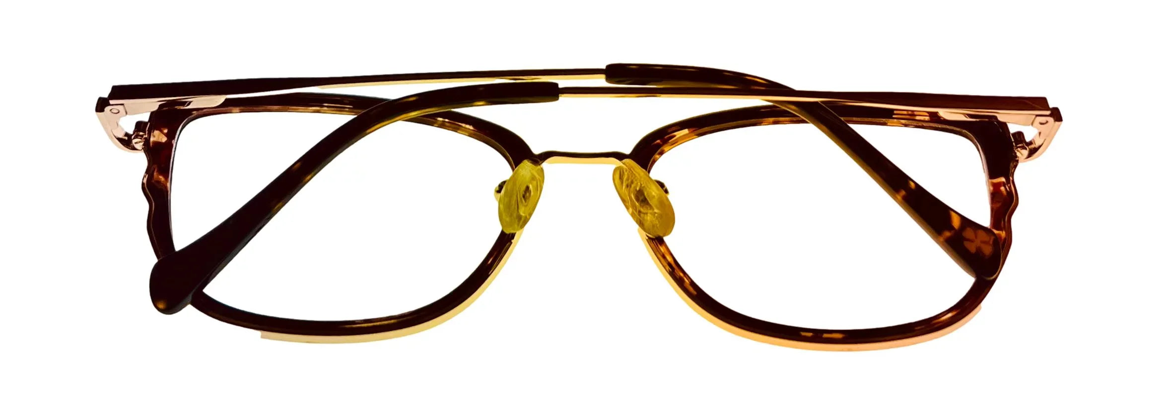Lucky Brand Women's Eyeglass Tortoise Gold Butterly Metal . 54mm
