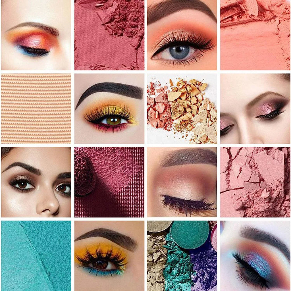 Joyeee 120 Naked Eyeshadow Palette, Highly Pigmented Warm Color Makeup Palettes Sweatproof Matte Pearl Shimmer Eye Shadow for Eye Makeup, Pink Purple Smokey Black Eyeshadow Makeup Pallet #3