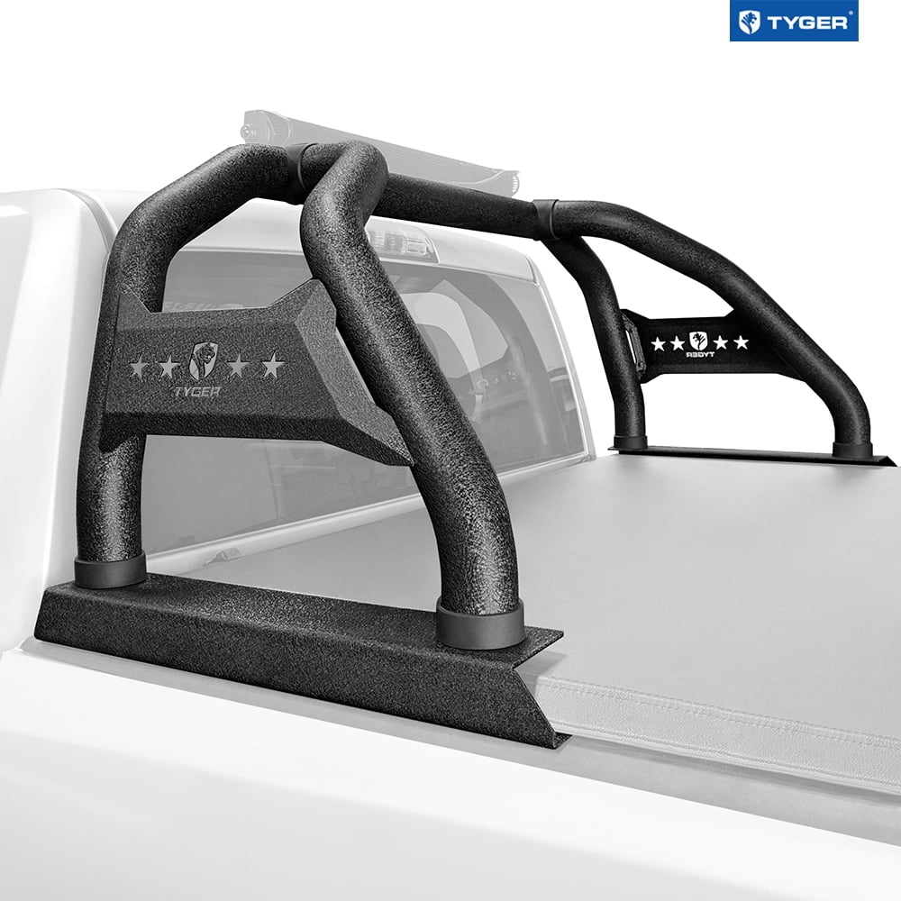 Tyger Auto Sport Bar Compatible with 2022-2024 Toyota Tundra (Exclude ) | 5.5/6.5' Bed | - | Textured Black | Light Mount | Roll Bar