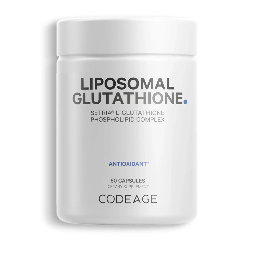 Codeage Liposomal Glutathione, Setria®  Glutathione Capsules, Phospholipid Complex, Vegan, Non-, 60 ct
