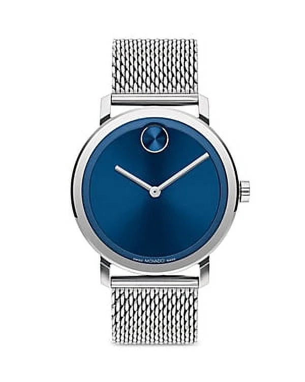 Movado Bold Evolution Mesh Strap 40mm Blue Dial Men's  Watch  3600901