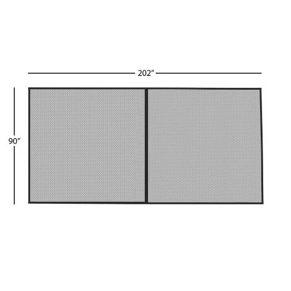 Pure Garden Garage Screen Door - Mesh Mosquito Net to Cover 2-Car Garages, Black  7.45 Lbs (1 Pack)