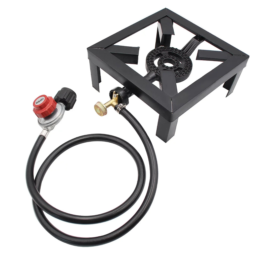 Eccomum Camping Propane Stove Outdoor Cooker, Propane Burner for Outdoor Cooking Round Outdoor Stove Burner, Ideal for Camping, Tailgating, Traveling, and More