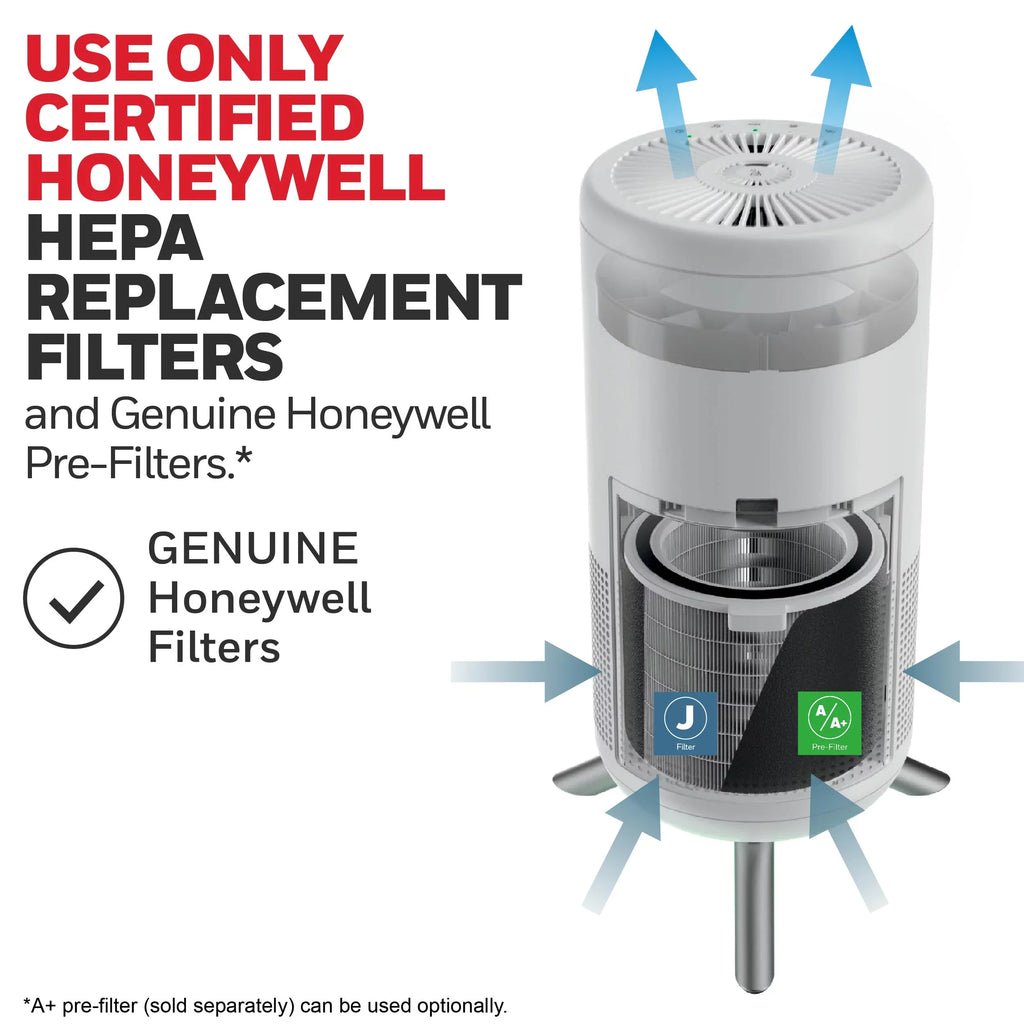 Honeywell Designer Series  Air Purifier Tower, 190 sq ft, White,