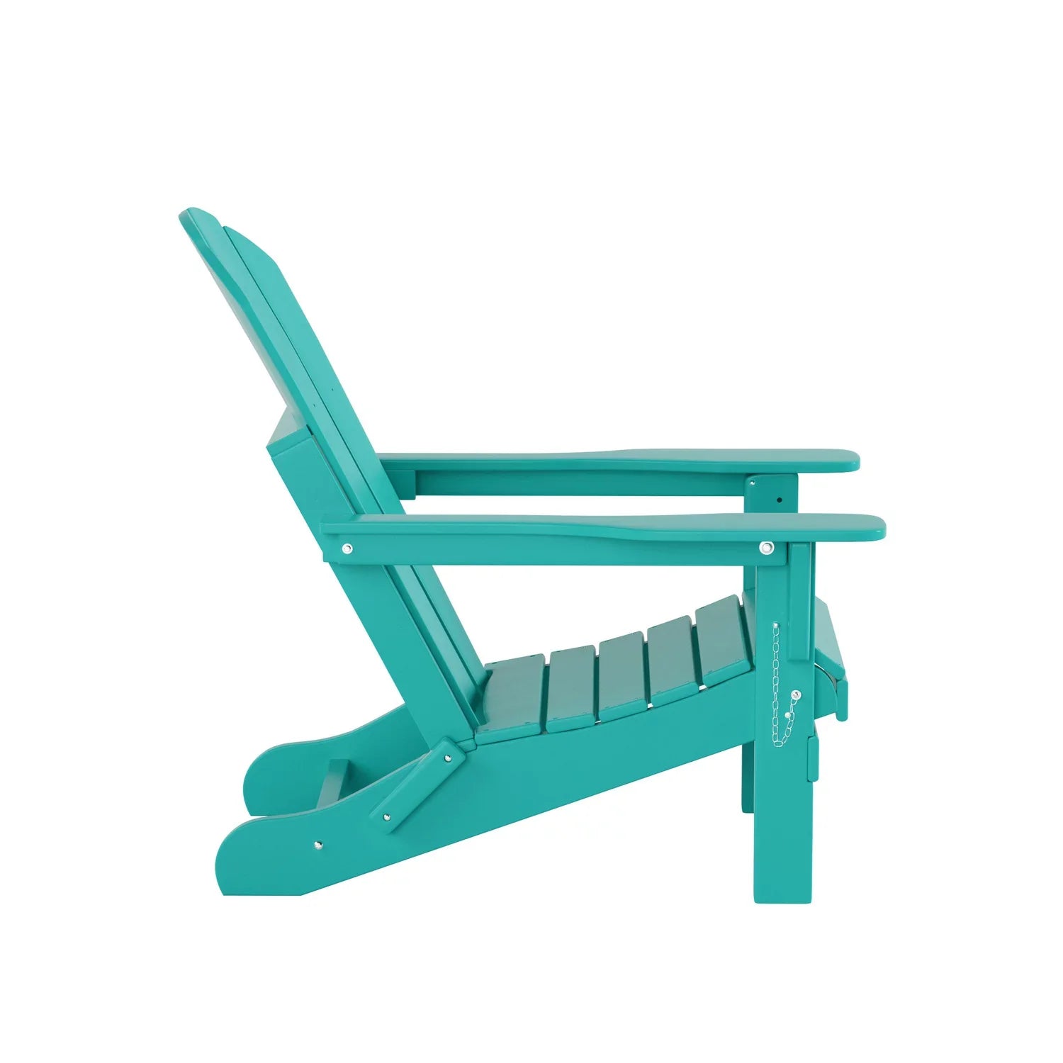 Classic Outdoor Patio Folding Poly Adirondack Chairs (Set of 4), Turquoise