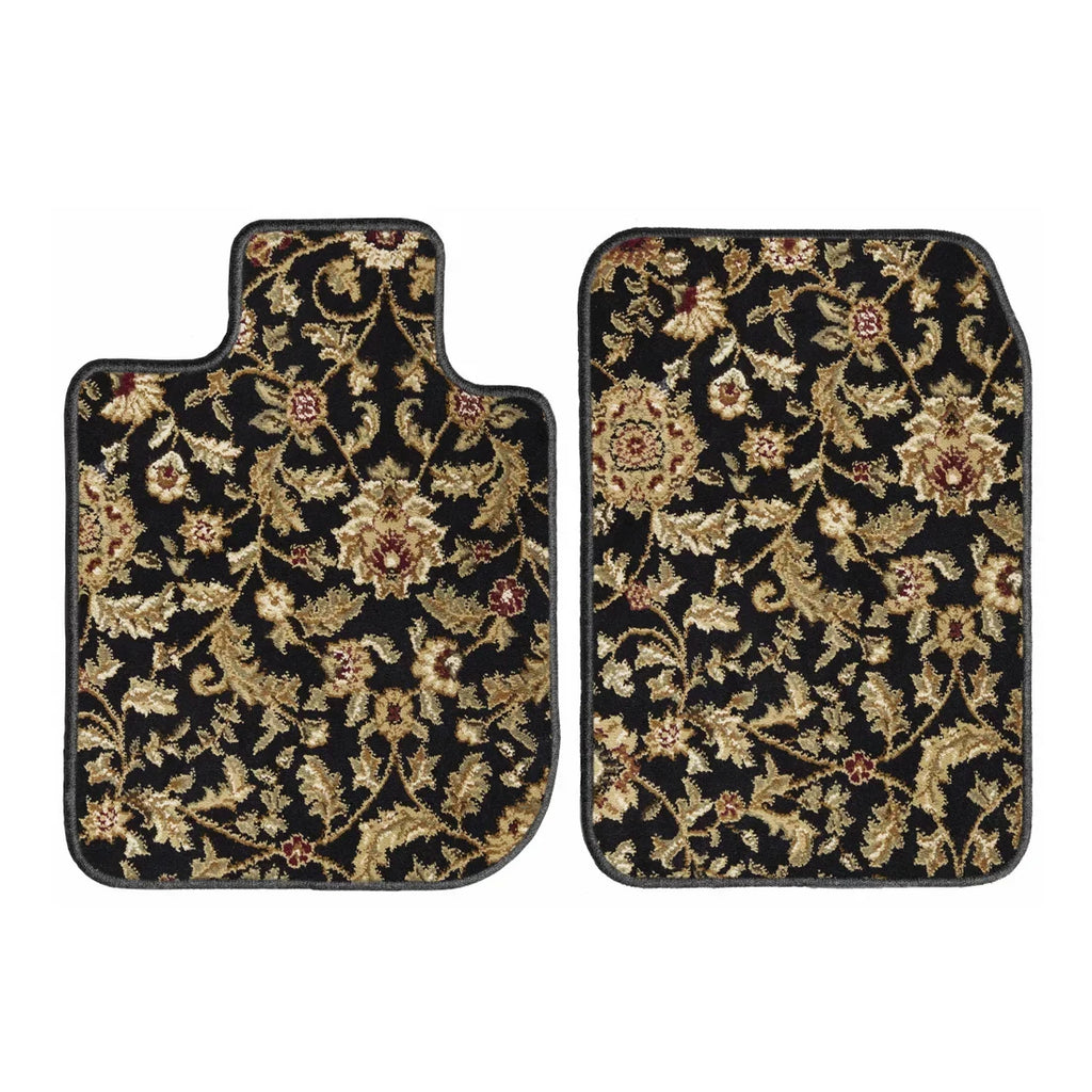 Black Oriental Car Mats, Custom Fit for 2018, 2019, 2020, 2021 - Driver & Passenger Carpet Car Mats