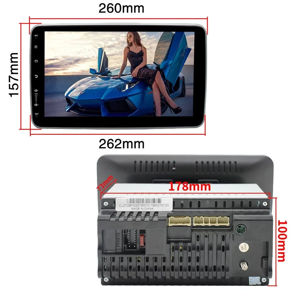 Jahy2Tech 10 Inch On-Board Android 9.1  Wifi Dual Din Touch Screen Player Navigation