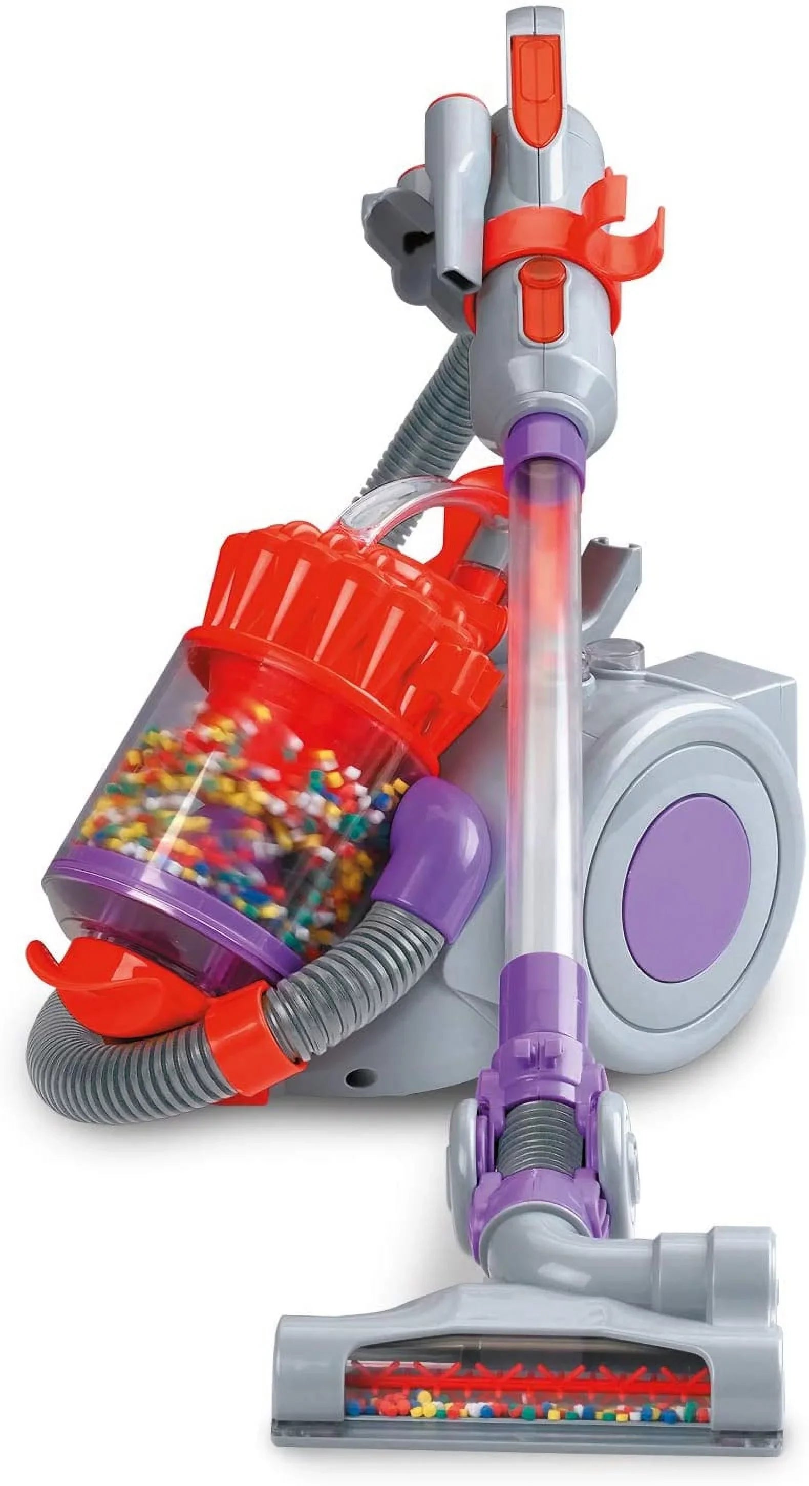 Casdon Dyson  Vacuum Cleaner, Toy Dyson  Vacuum Cleaner For Children Aged 3+, Features Working Suction, Just Like The Real Thing,Grey/Purple/Red