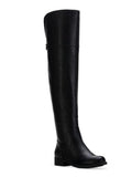 Womens Black Cushioned Gore Zipper Accent Slip Resistant Allicce Round Toe Dress Boots Shoes 8.5