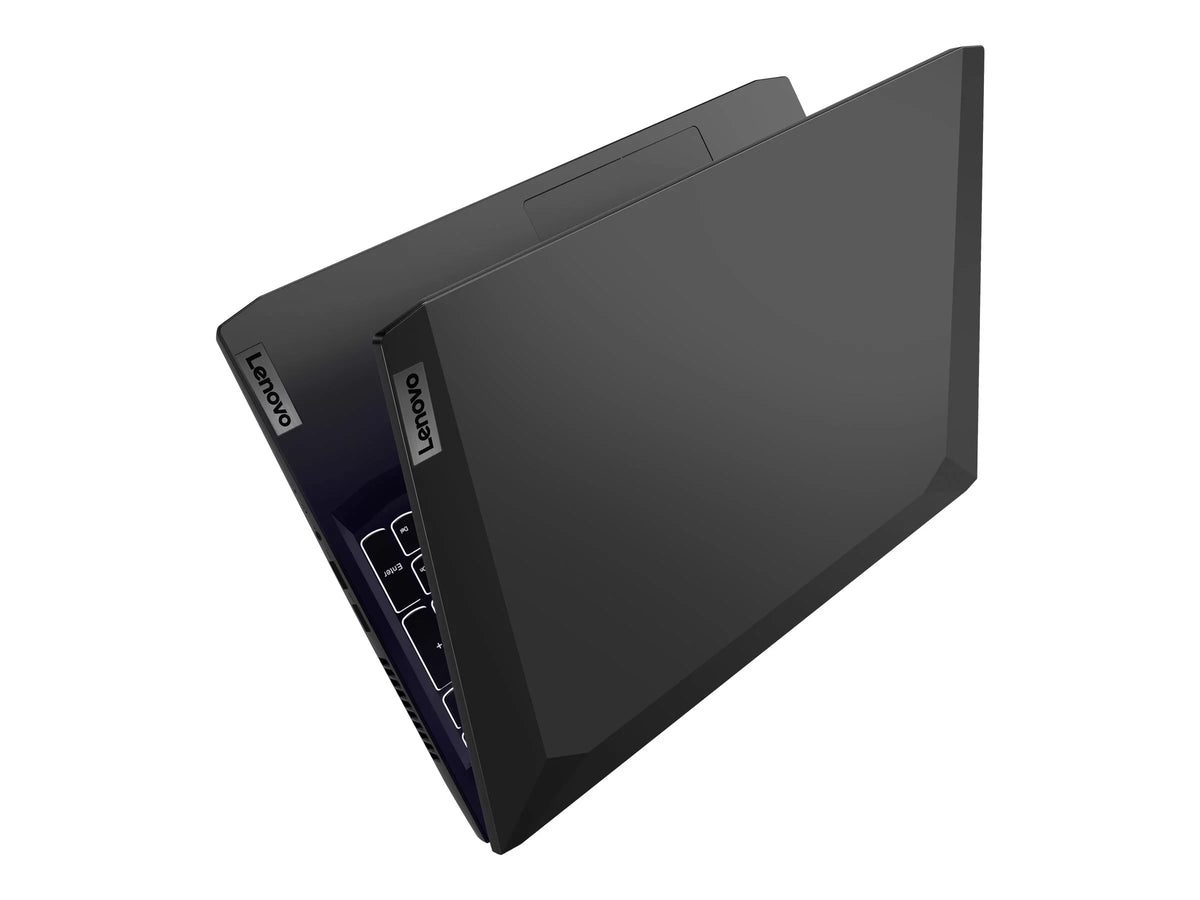 Lenovo IdeaPad Gaming 3 15ACH6 82K2 - 180-degree hinge design -  Ryzen 5 5600H / 3.3 GHz - Win 11 Home -   3050 Ti  - 8   - 512   NVMe,  - 15.6"  1920 x 1080 (Full ) @ 120 Hz - Wi-Fi 6 - shadow black - kbd: