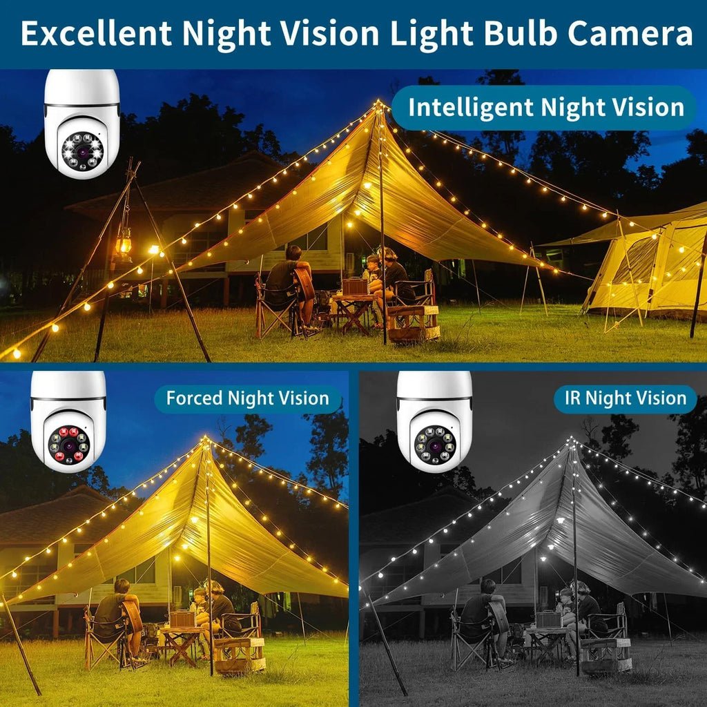 Light Bulb Security Camera, 1080P 5GHz & 2.4GHz Light Socket Security Camera for Light Bulb Pet Camera
