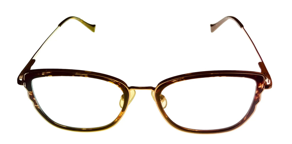 Lucky Brand Women's Eyeglass Tortoise Gold Butterly Metal . 54mm