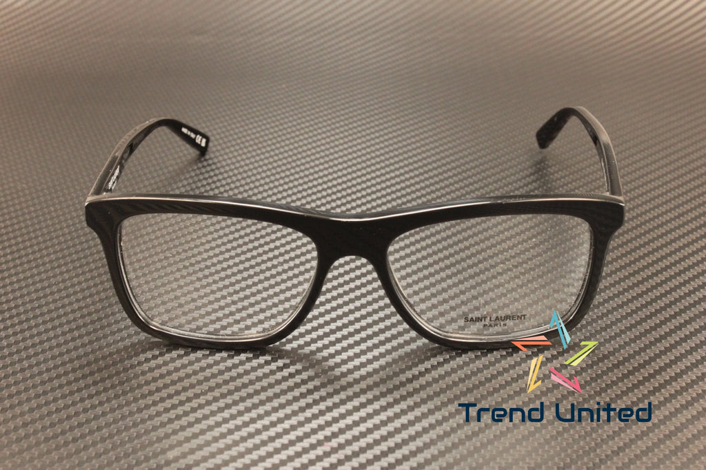 481 001 Rectangular Squared Black 55 mm Men's Eyeglasses