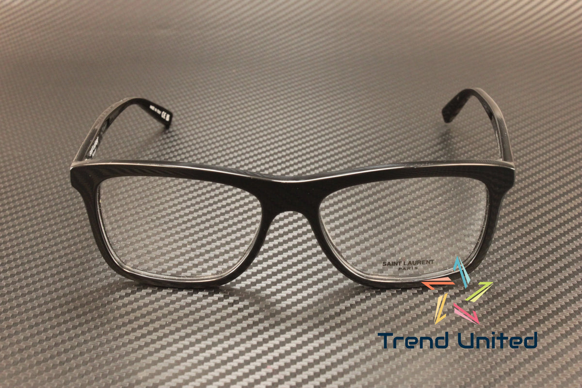 481 001 Rectangular Squared Black 55 mm Men's Eyeglasses