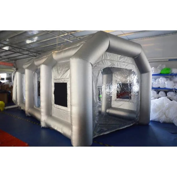 Inflatable Spray Painting Booth Car Paint Portable Cabin with 2 Blowers Tent External 19.6*9.8*8.2ft