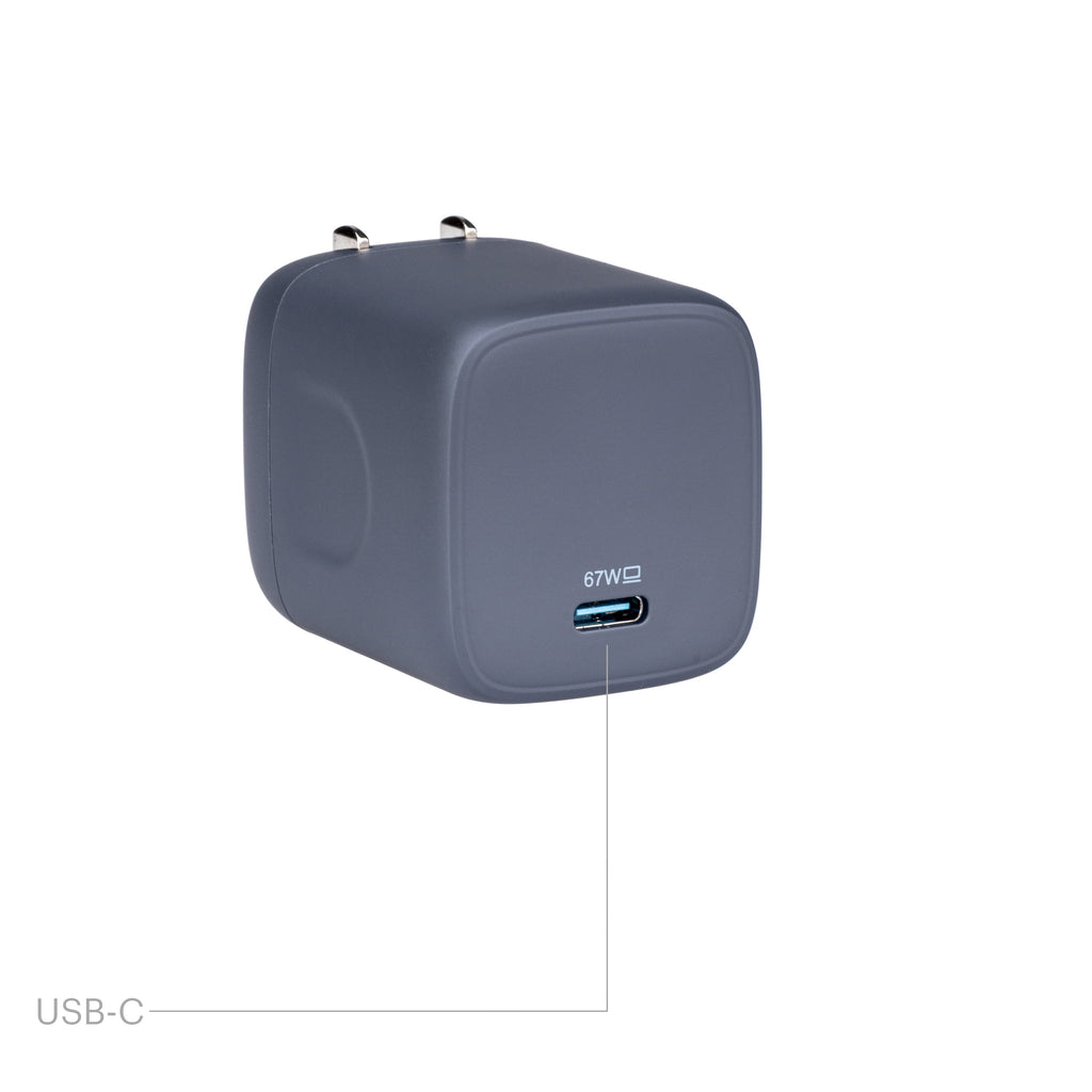 onn.  67W Laptop Charger with 1 - Port, Compatible for Apple,Dell,,Asus,Acer,Lenovo,Grey