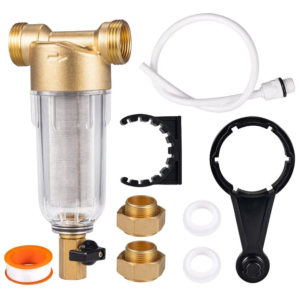 KingFurt Spin Down Sediment Filter - Durable 316L Material, Reusable Design to Save Costs - Fits All Pipes, Easy Maintenance