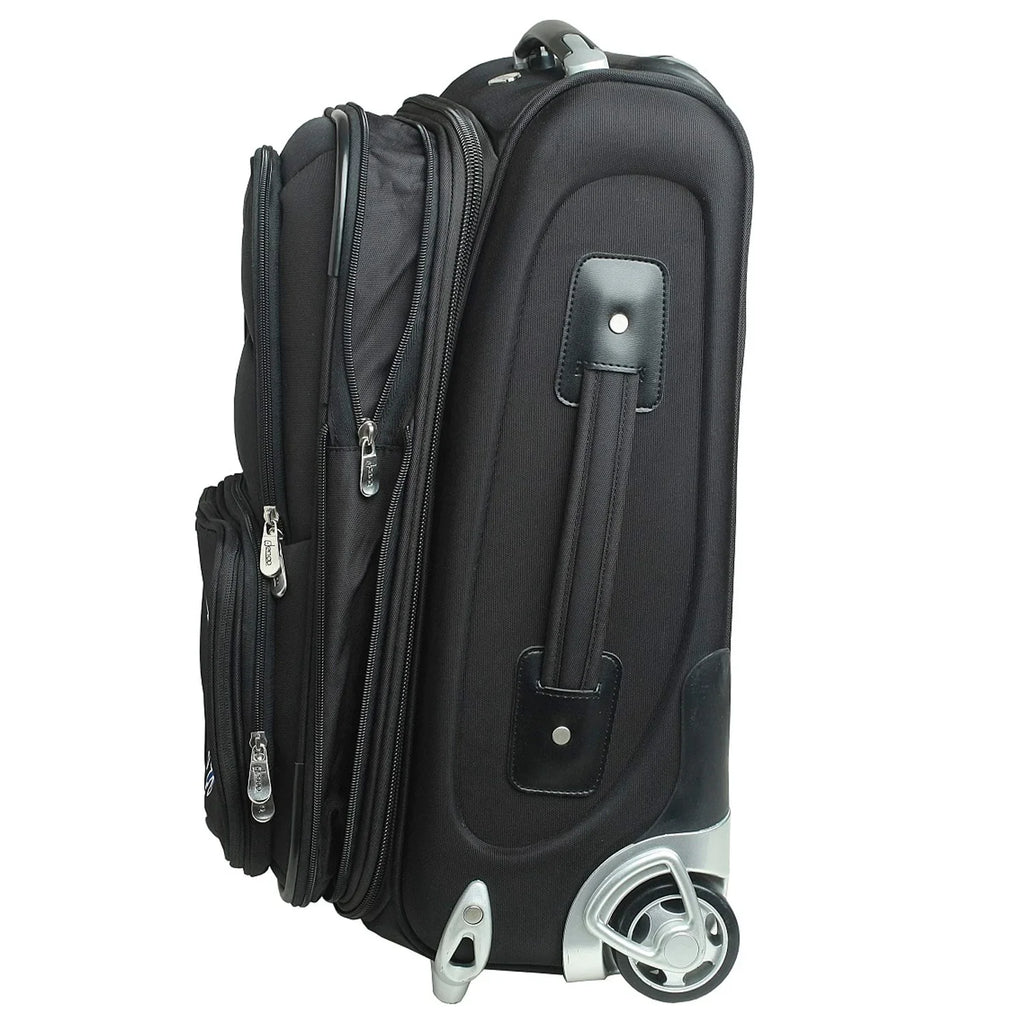 Black  Tech Yellow Jackets 21" Softside Rolling Carry-On Suitcase