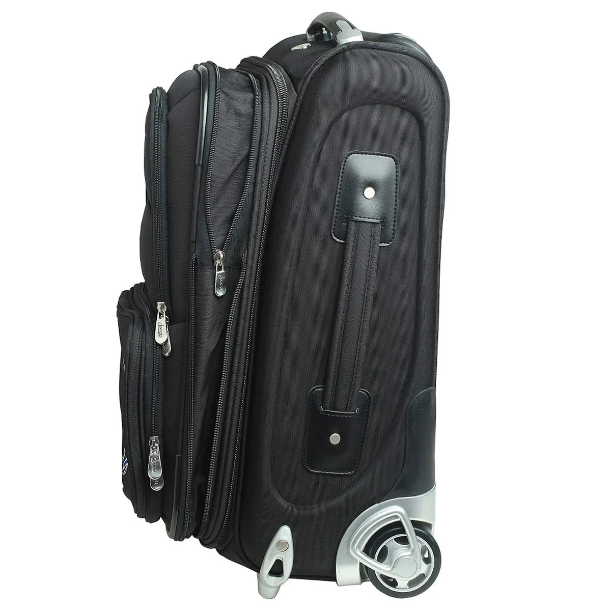 Black  Tech Yellow Jackets 21" Softside Rolling Carry-On Suitcase