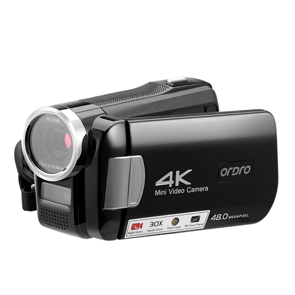 Camcorder, 4K Digital Video Camera Recorder, 48MP 30X Zoom, Night Vision - Capture Stunning Videos and Photos