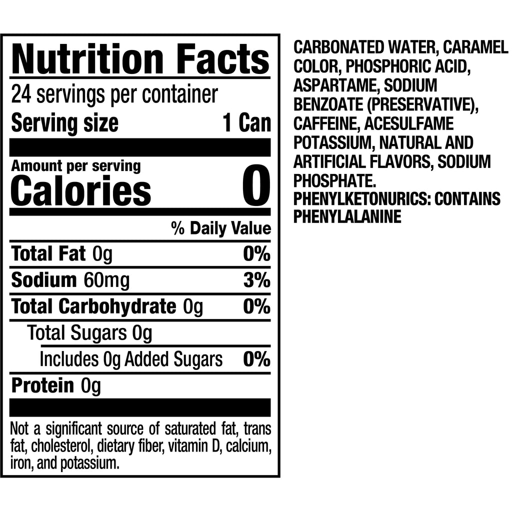 Dr Pepper Zero Sugar Soda Pop, 12 fl oz, 24 Pack Cans