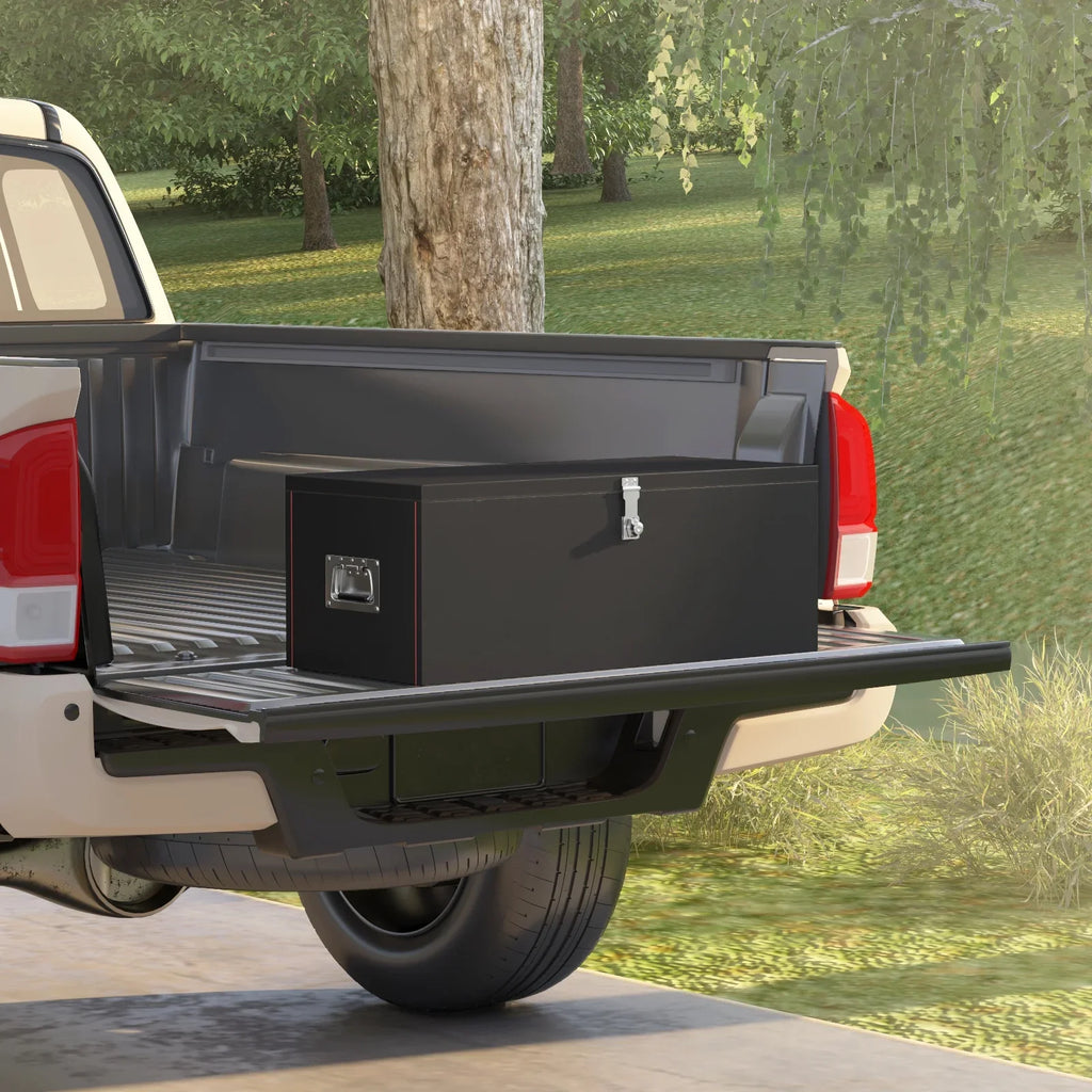 Walnest 31" Heavy Duty Steel Truck Tool Box with Side Handle, Lock and Keys - Black