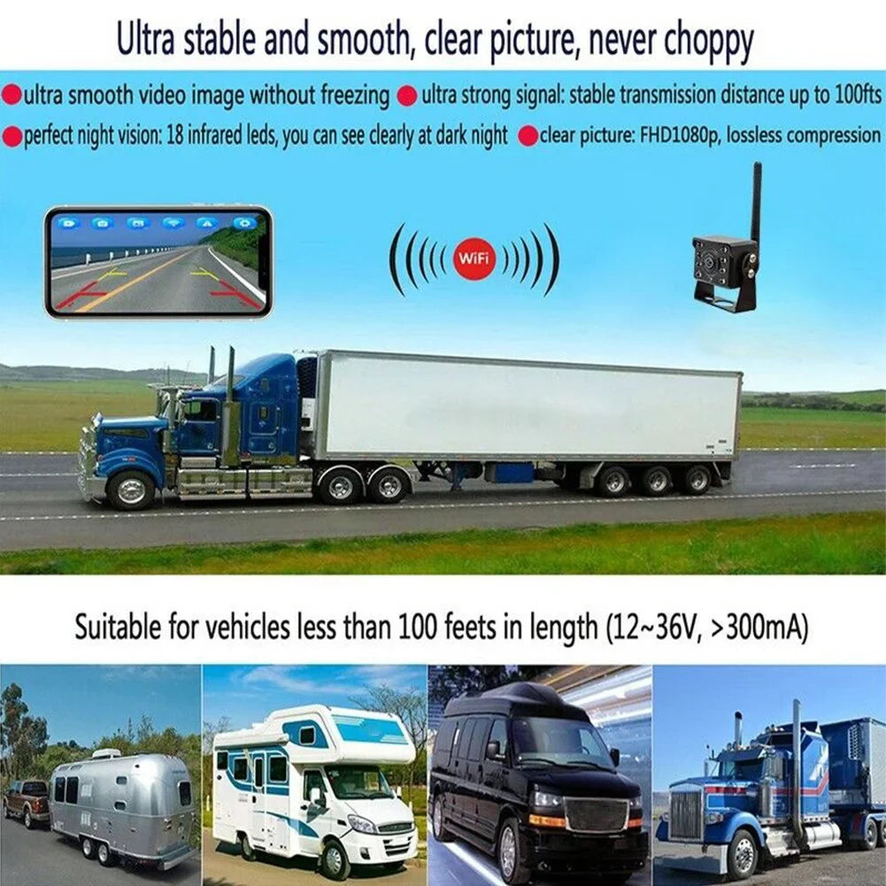 Wireless  Reversing Rear View Camera Bus Trailer Truck  Camper shockproof