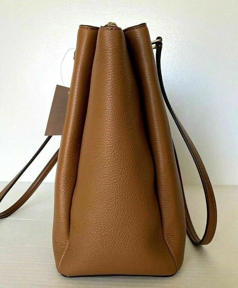 Kate Spade Monet Large 3-Compartment Brown Leather Tote   $399