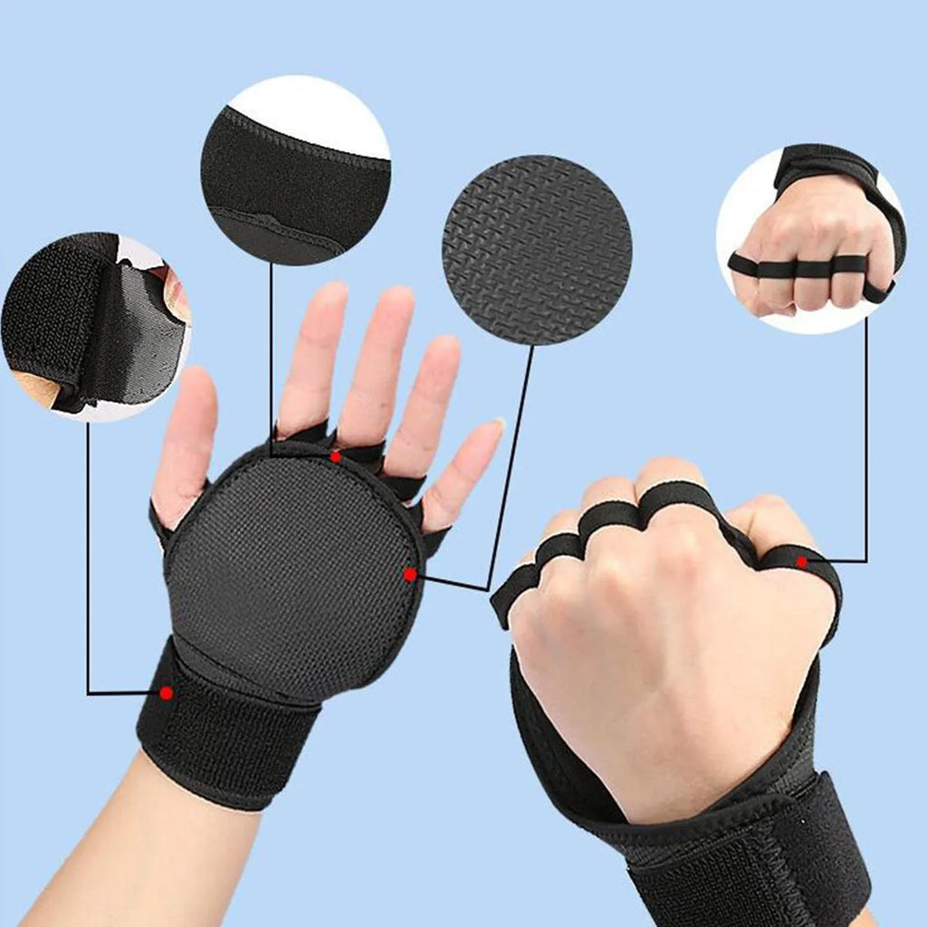 5xGymnastics Hand Grips Power Lifting Grips for Shrugs Deadlifting Kettlebells