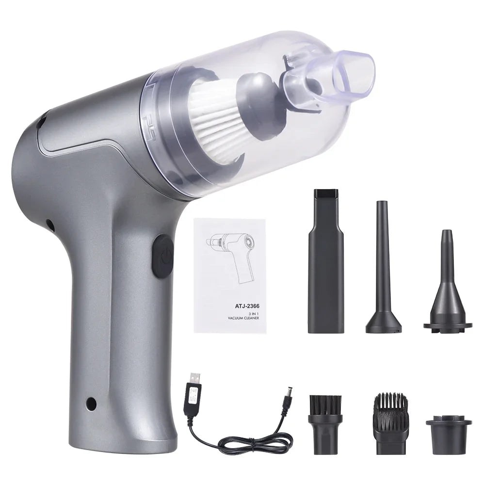 Nebublu Vacuum cleaner,Hand Pump 3 In 1 Blower And Hand 120w20 Mins Portable Pump Er 20 1 Buster Air Hand Held Office Car Air Blower 13000pa Suction 3 Suction 3 In Time 120w Filter Maiju