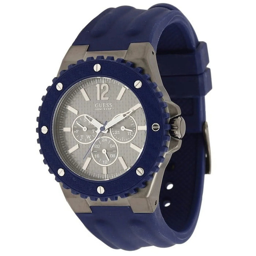 Guess Men's Blue Silicone Watch
