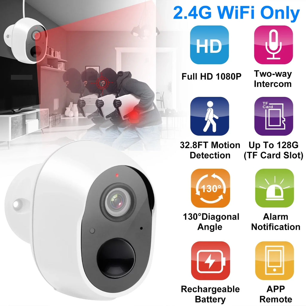 iNova 1080P  WiFi  Camera Two-Way Audio Security Surveillance Camera  Waterproof