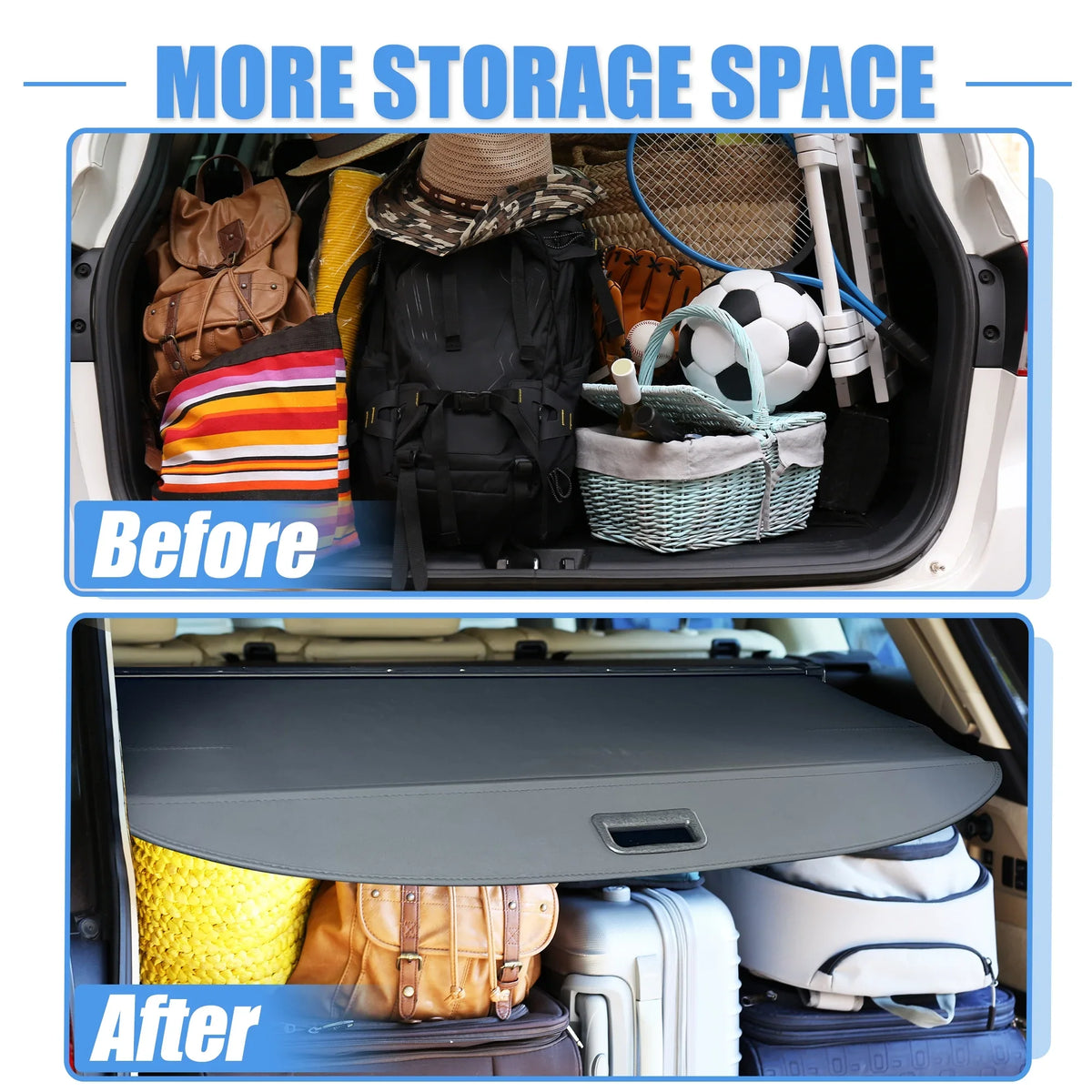 Unique Bargains Retractable Cargo Cover for Subaru Outback 2010-2015 Waterproof Non Slip  Rear Trunk Shielding