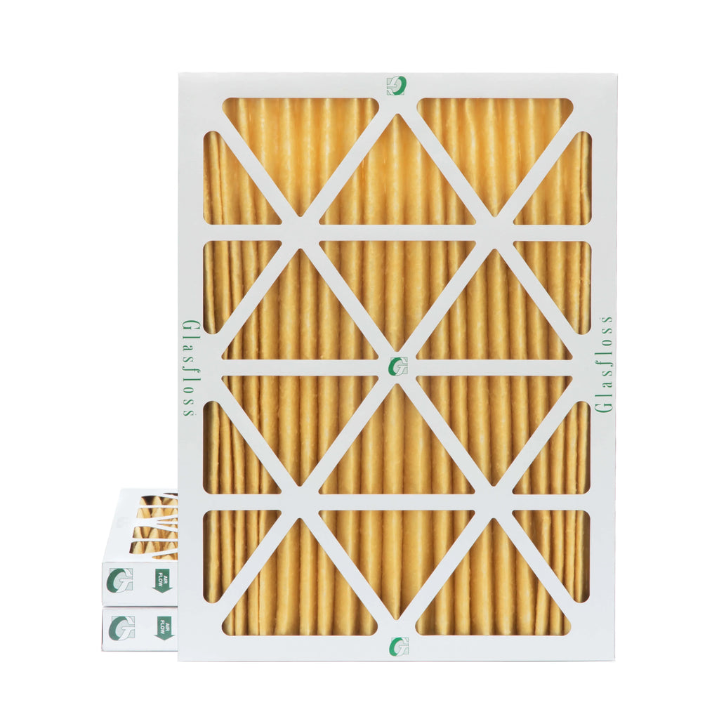 3 Pack of 20x25x2  11 Pleated 2" Inch Air Filters by Glasfloss. Actual Size: 19-1/2 x 24-1/2 x 1-3/4