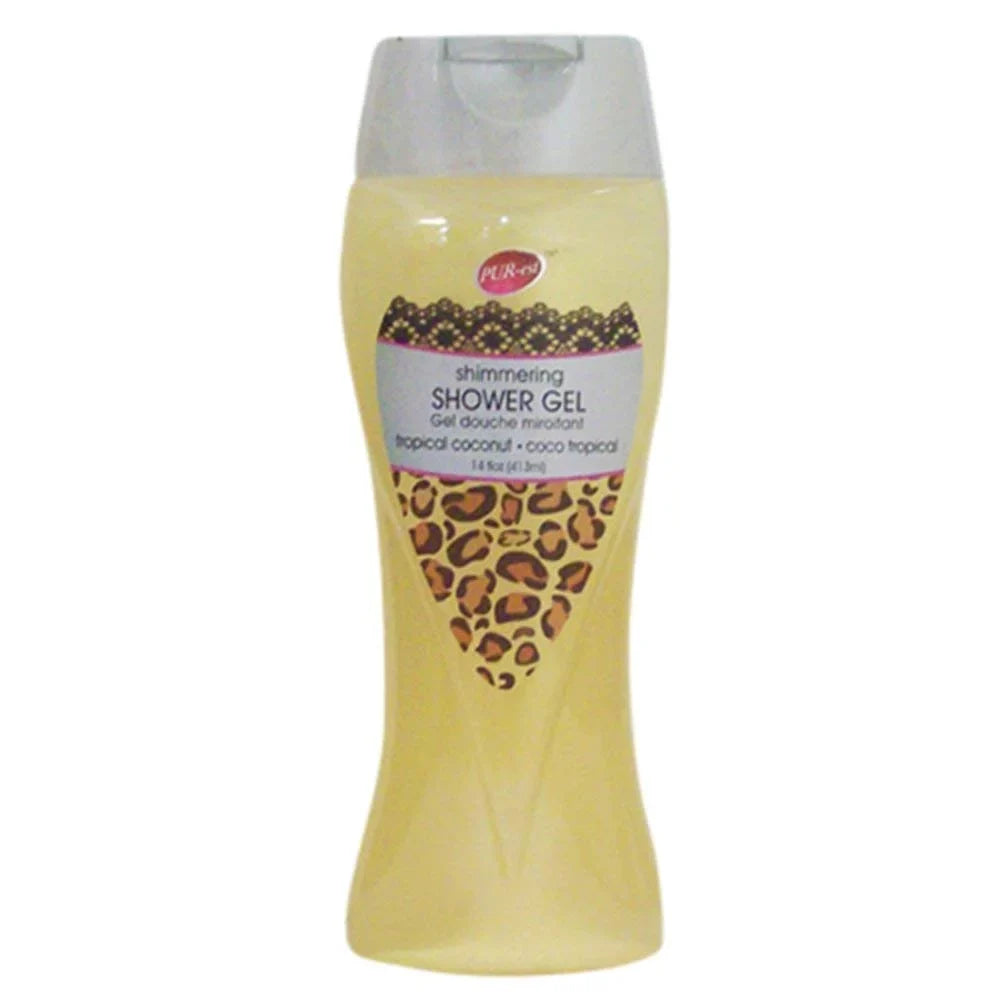 Shimmering Shower Gel With Tropical Coconut(413ml) (Pack of 3) By Purest