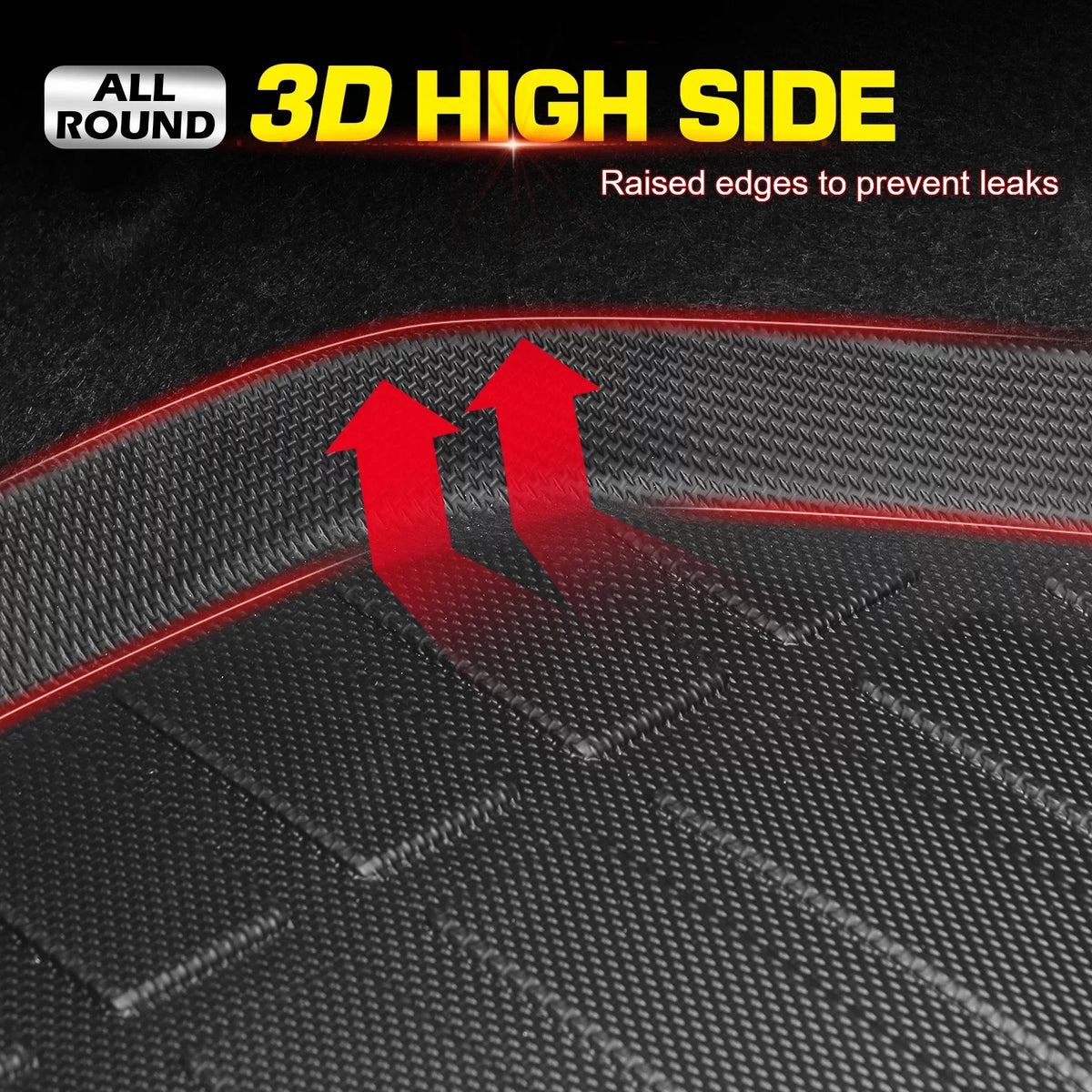 Ikon Motorsports Trunk Mat Compatible With 2023-2024 Honda -, Black 3D Molded Car Rear Carpets Liner Protection  Thermo Plastic Elastomer All Weather Boot Tray Cover Protector Pad