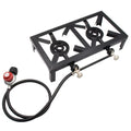 Lixada Propane Gas Cast Iron Stove Double Size for Patio  Camping Cooking Standard