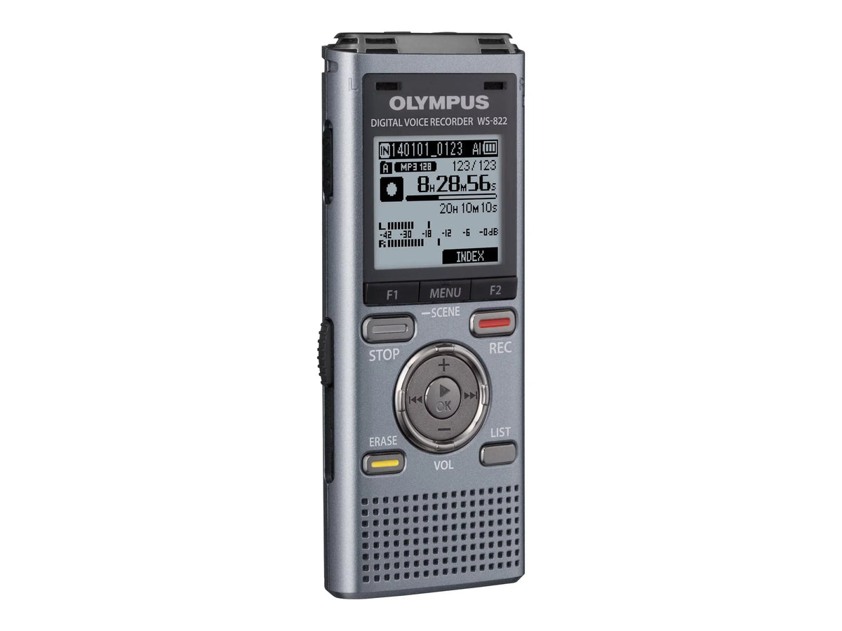 Olympus 4GB Digital Voice Recorder, Gray Metallic, -822